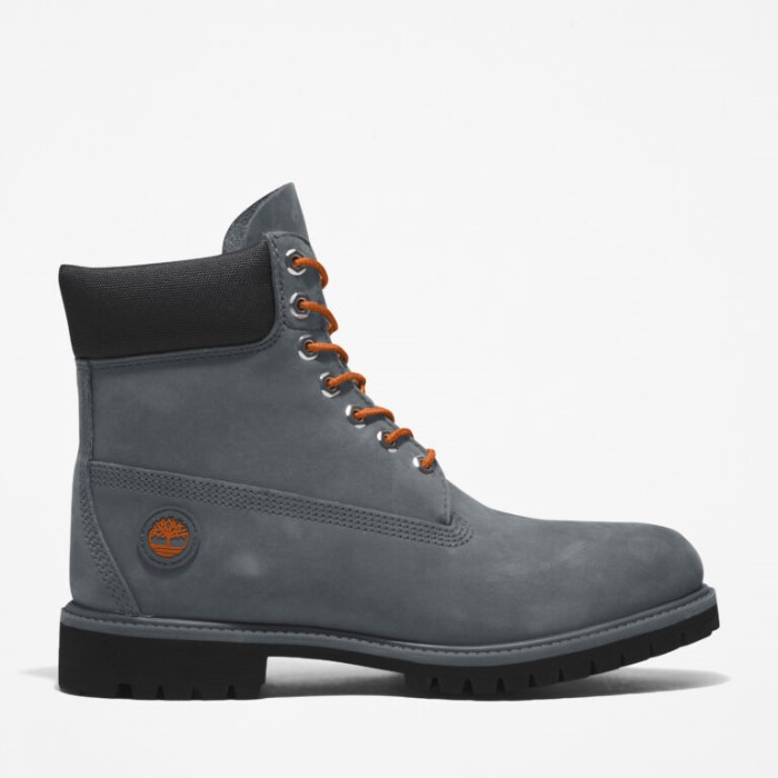 Timberland Mellemgrå Nubuck Herre Premium 6-tommer Vandtætte Støvler