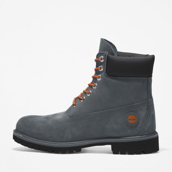 Timberland Mellemgrå Nubuck Herre Premium 6-tommer Vandtætte Støvler