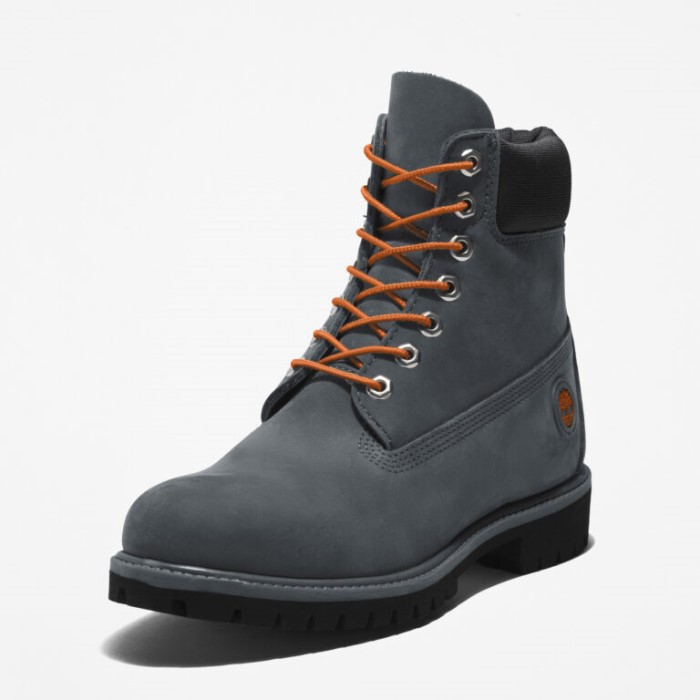 Timberland Mellemgrå Nubuck Herre Premium 6-tommer Vandtætte Støvler