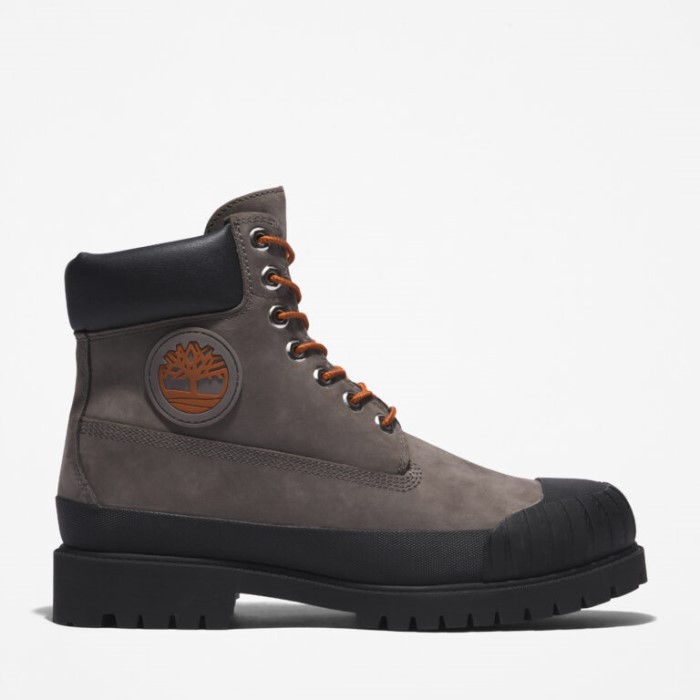 Timberland Mellemgrå Nubuck Herre Premium 6-tommer Vandtætte Gummistøvler