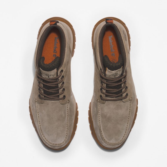 Timberland Mellemgrå Ruskind Mænd Boulder Trail Vandtætte Chukka Støvler