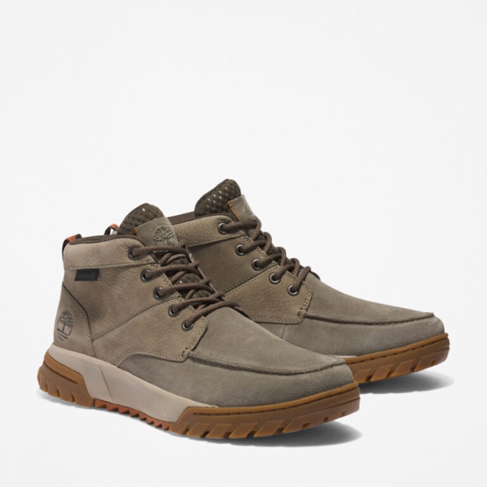 Timberland Mellemgrå Ruskind Mænd Boulder Trail Vandtætte Chukka Støvler