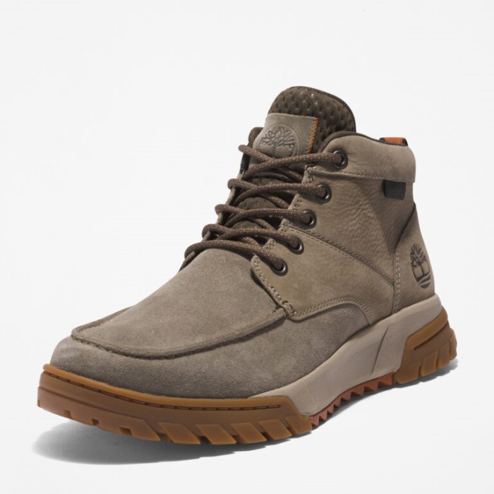 Timberland Mellemgrå Ruskind Mænd Boulder Trail Vandtætte Chukka Støvler