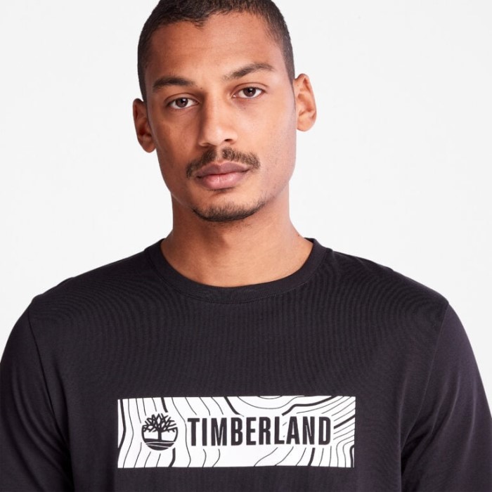 Timberland Herre Logo T-shirt Sort