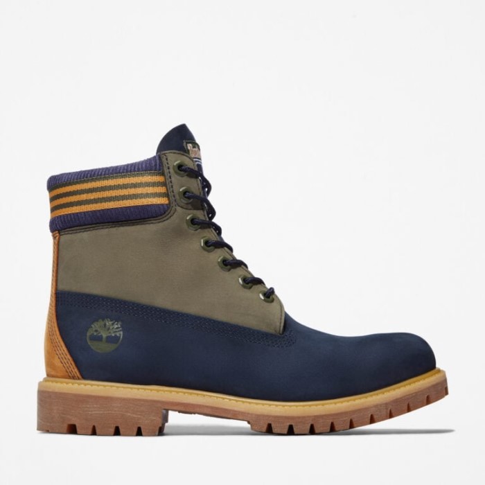 Timberland Navy Nubuck Herre Premium 6-tommer Vandtætte Støvler