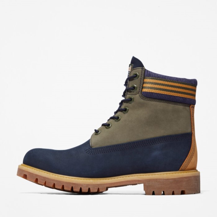 Timberland Navy Nubuck Herre Premium 6-tommer Vandtætte Støvler