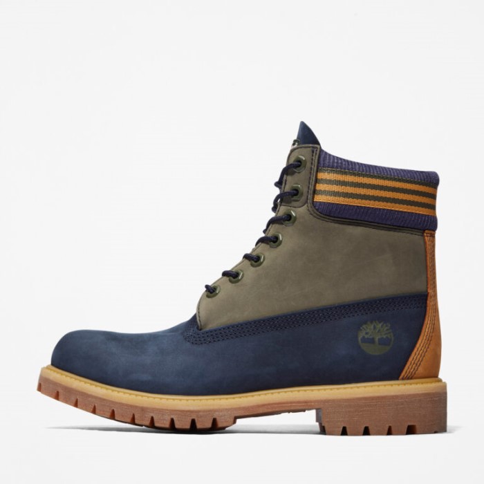 Timberland Navy Nubuck Herre Premium 6-tommer Vandtætte Støvler