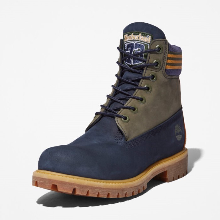 Timberland Navy Nubuck Herre Premium 6-tommer Vandtætte Støvler