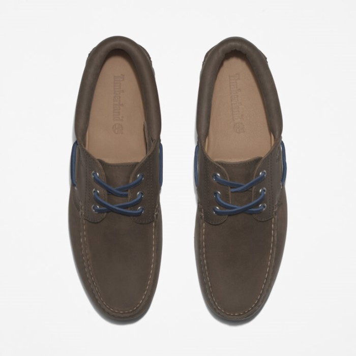 Timberland Oliven Fuldkorns Mænd 3-øjet Lug Håndsyet Bådsko