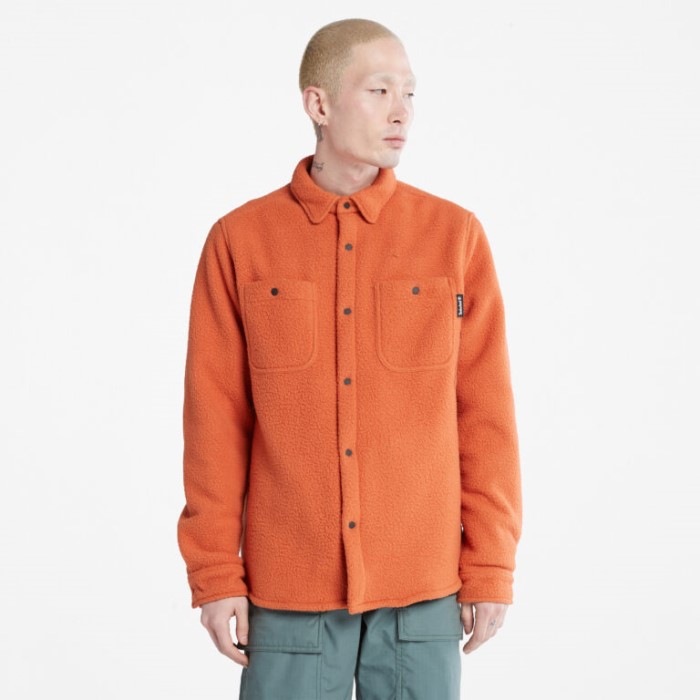 Timberland Rust Herre Progressiv Utility Fleeceovershirt Med Høj Luv
