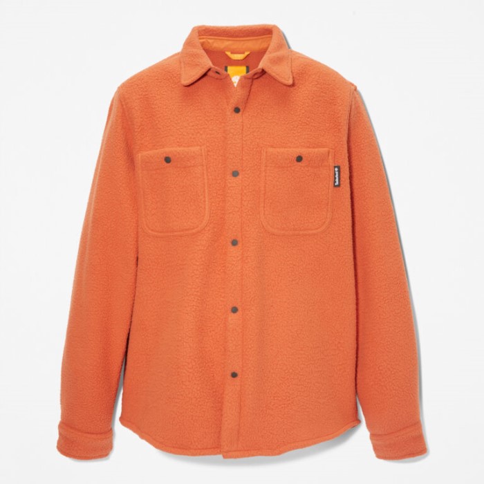 Timberland Rust Herre Progressiv Utility Fleeceovershirt Med Høj Luv