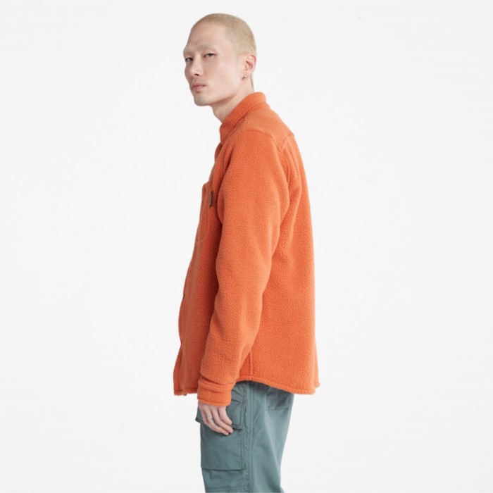 Timberland Rust Herre Progressiv Utility Fleeceovershirt Med Høj Luv