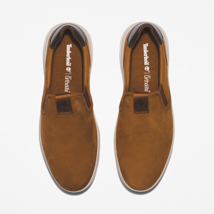 Timberland Rust Nubuck Herre Seneca Bay Slip-ons