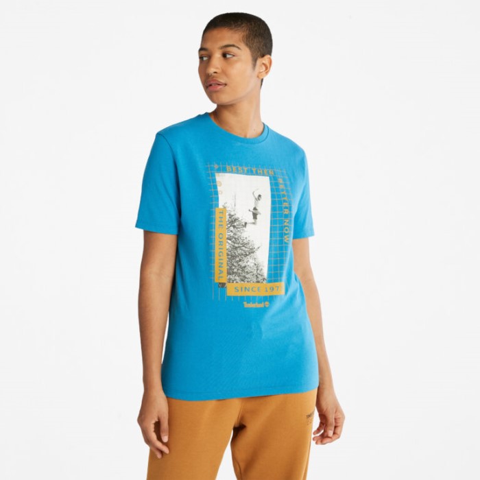 Timberland Sea Of ​​belize Tungvægts T-shirt Med Frontgrafik