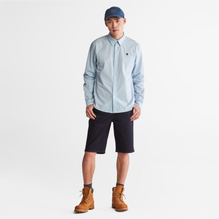 Timberland Skyay Mænd Saco River Slim-fit Stretch Poplin Skjorte