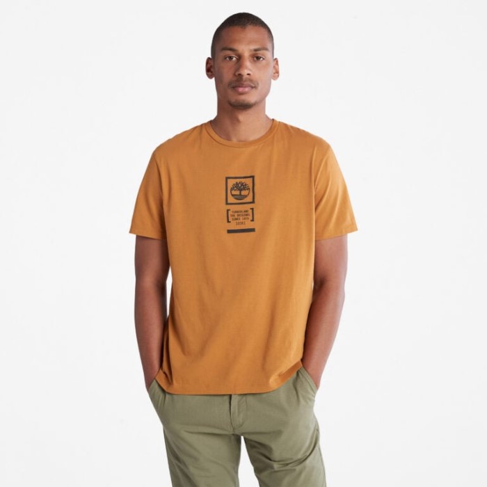 Timberland Wheat Herre Camo-logo T-shirt