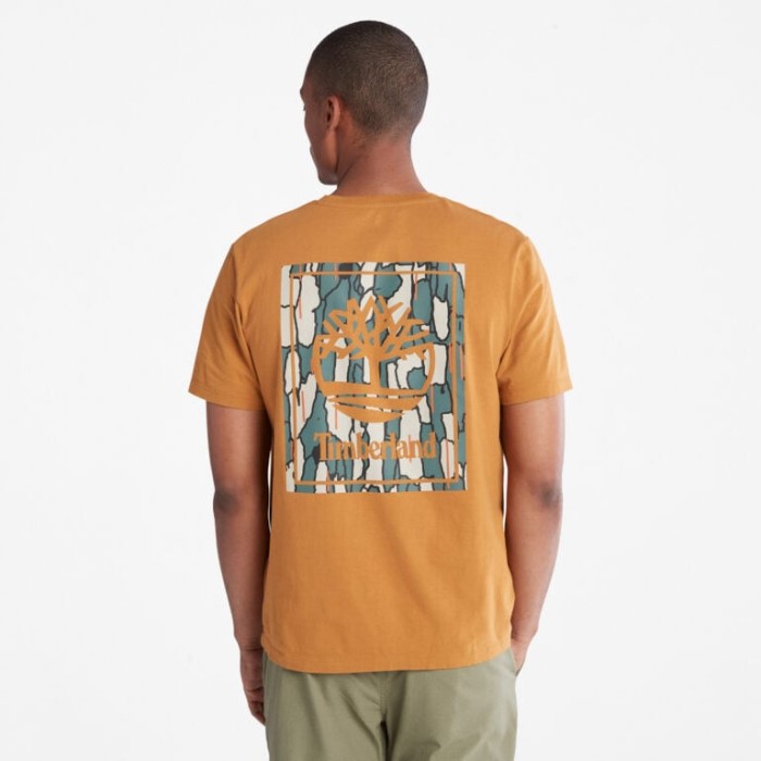 Timberland Wheat Herre Camo-logo T-shirt