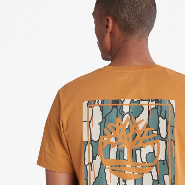 Timberland Wheat Herre Camo-logo T-shirt