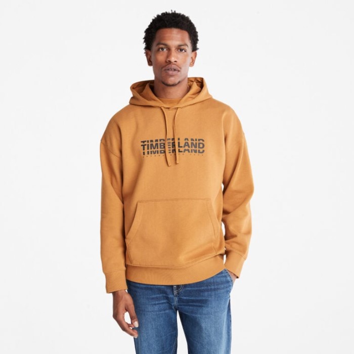 Timberland Wheat Herre Hættetrøje Med Logo