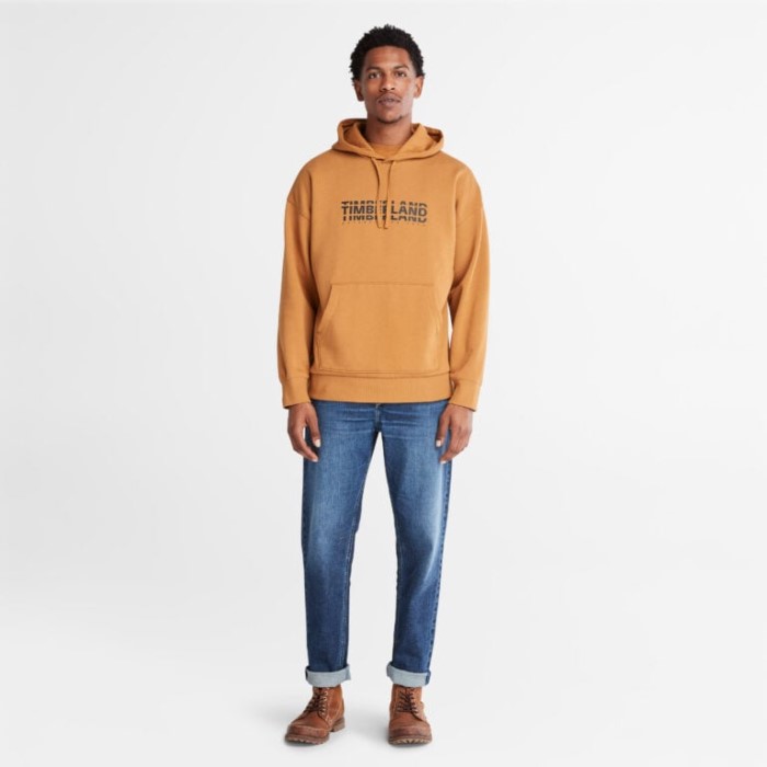 Timberland Wheat Herre Hættetrøje Med Logo