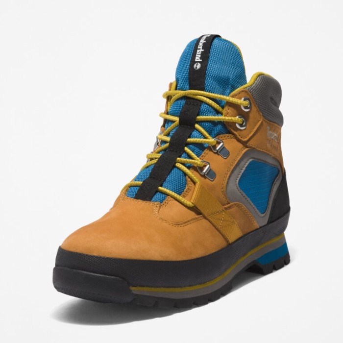 Timberland Wheat Nubuck M Blå Mænd Euro Hiker Vandtætte Vandrestøvler