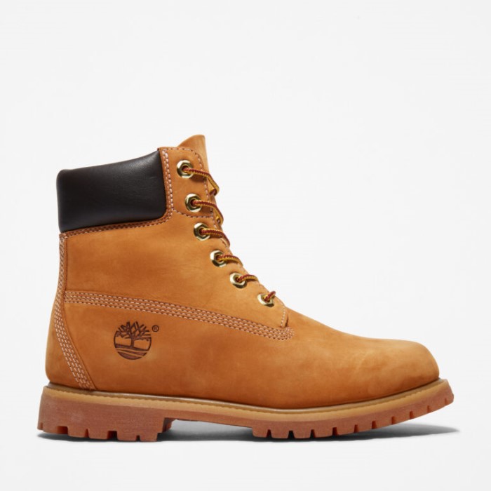 Timberland Wheat Nubuck Premium 6-tommer Vandtætte Støvler Til Kvinder