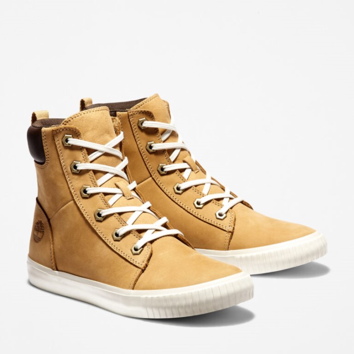 Timberland Wheat Nubuck Skya Bay 6-tommer Støvler Til Kvinder