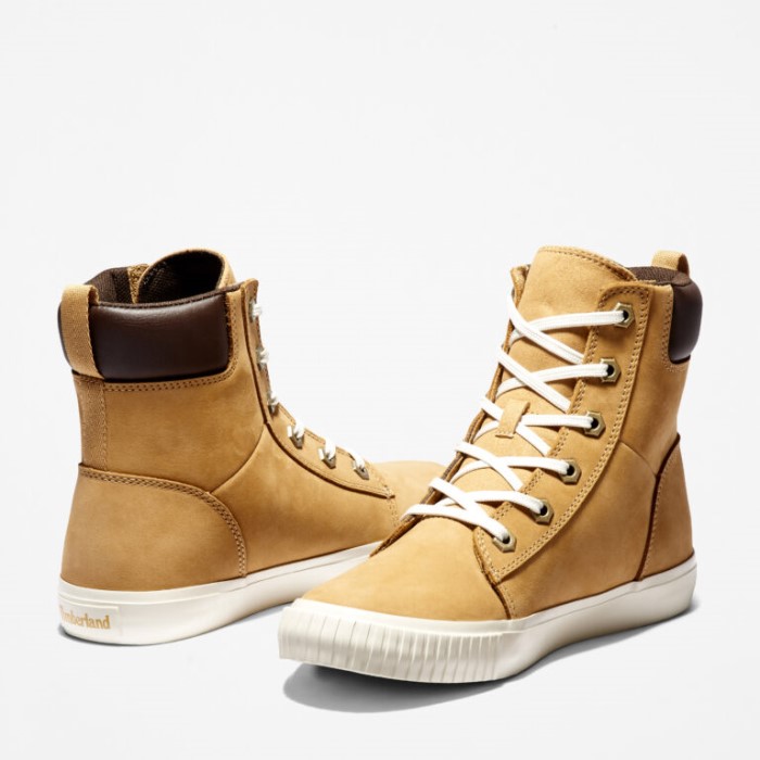 Timberland Wheat Nubuck Skya Bay 6-tommer Støvler Til Kvinder