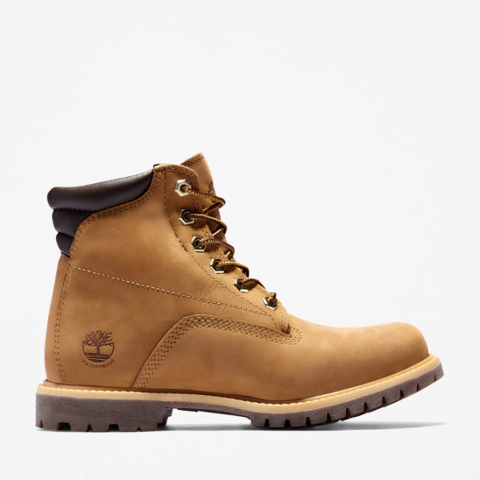 Timberland Wheat Nubuck Dame Waterville 6-tommer Vandtætte Støvler