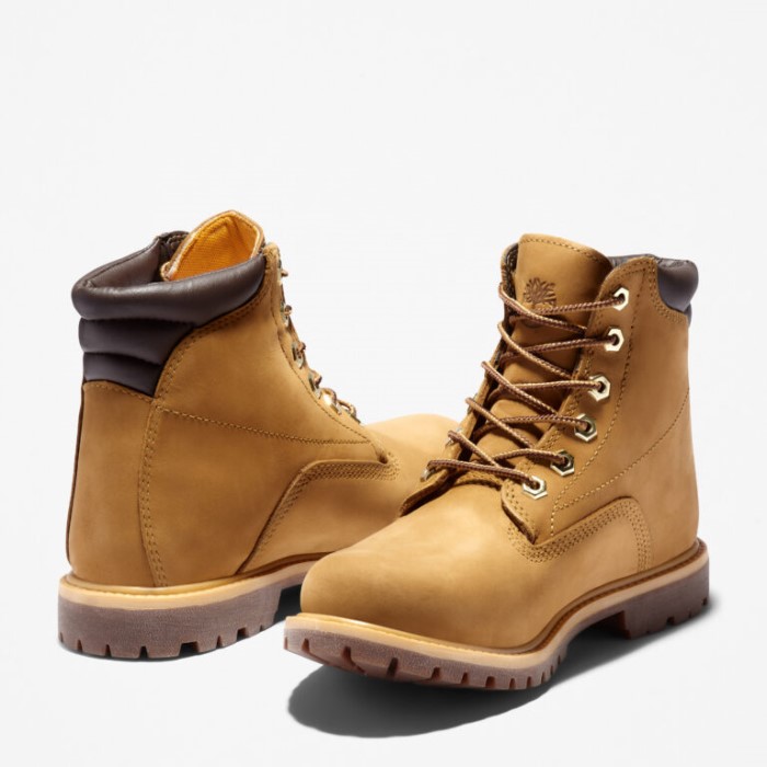 Timberland Wheat Nubuck Dame Waterville 6-tommer Vandtætte Støvler