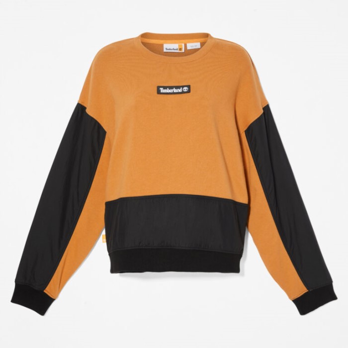 Timberland Wheat Sweatshirt Med Rund Hals Til Kvinder