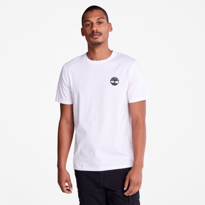 Timberland Hvide Mænd Bag-grafisk T-shirt