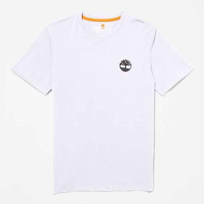 Timberland Hvide Mænd Bag-grafisk T-shirt