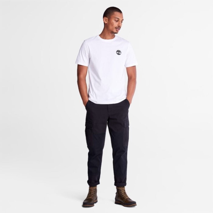 Timberland Hvide Mænd Bag-grafisk T-shirt