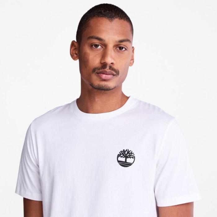 Timberland Hvide Mænd Bag-grafisk T-shirt