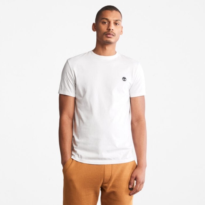Timberland Hvide Mænd Dunstan River Slim T-shirt