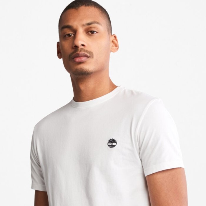 Timberland Hvide Mænd Dunstan River Slim T-shirt