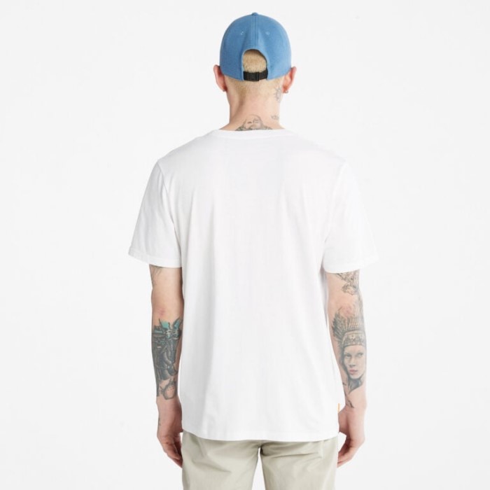 Timberland Hvide Mænd Front-grafisk T-shirt