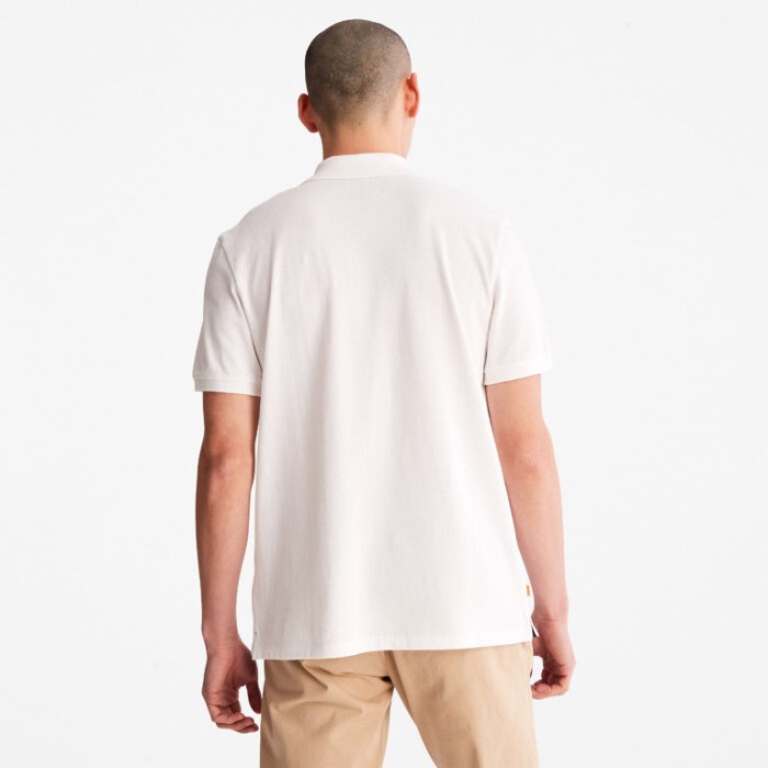 Timberland Hvide Mænd Millers River Pique Poloshirt