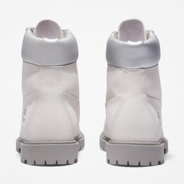 Timberland Hvid Nubuck Sølv, Heritage 6-tommer Vandtætte Støvler
