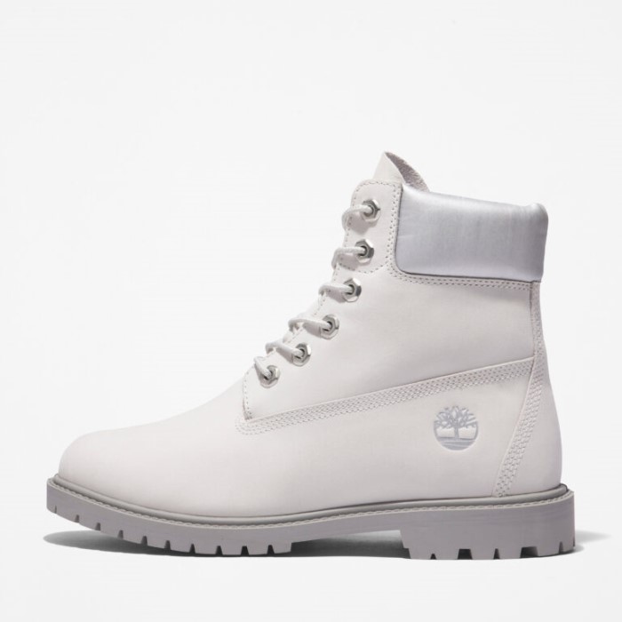 Timberland Hvid Nubuck Sølv, Heritage 6-tommer Vandtætte Støvler