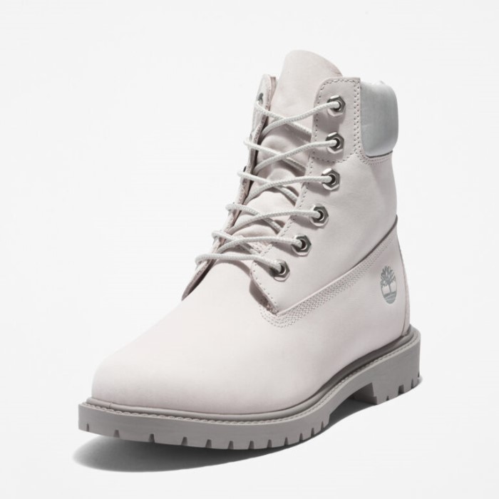 Timberland Hvid Nubuck Sølv, Heritage 6-tommer Vandtætte Støvler