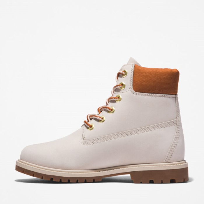 Timberland Hvid Nubuck Heritage 6-tommer Vandtætte Støvler