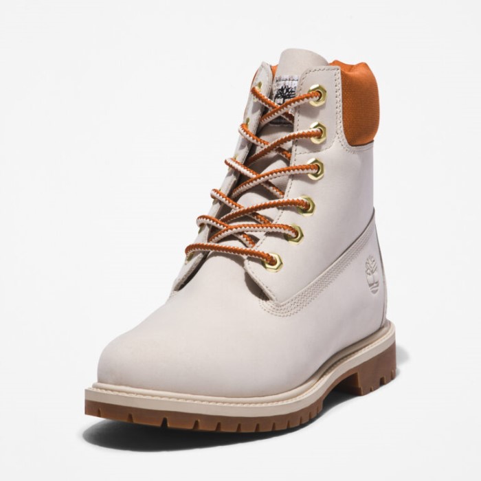 Timberland Hvid Nubuck Heritage 6-tommer Vandtætte Støvler