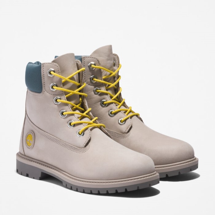 Kvinders Arv 6-tommer Vandtætte Støvler Lys Taupe Nubuck Timberland