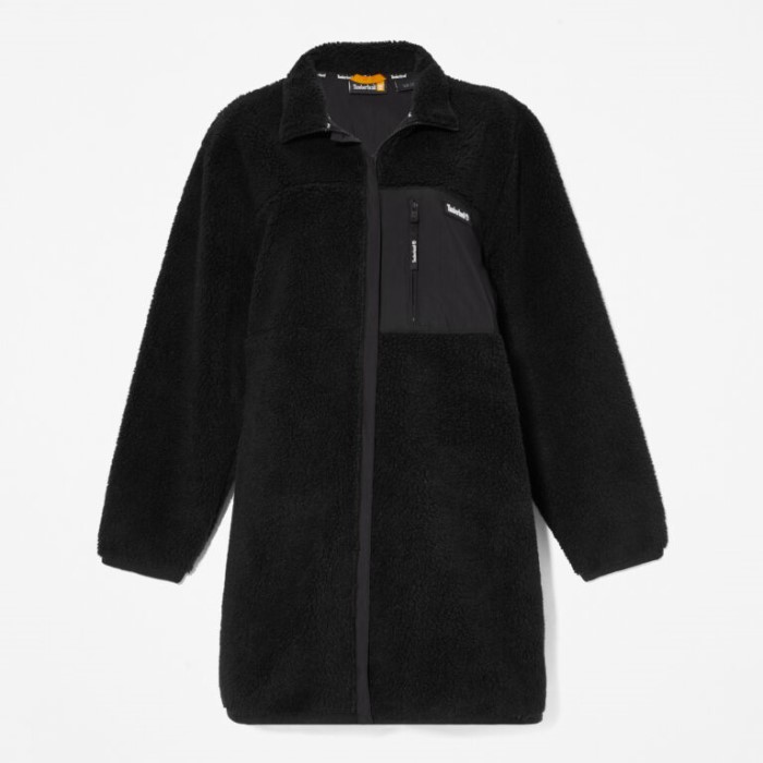 Lang Fleecejakke Til Kvinder Sort Timberland