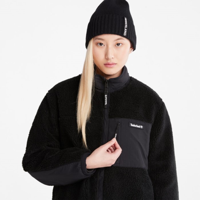 Lang Fleecejakke Til Kvinder Sort Timberland
