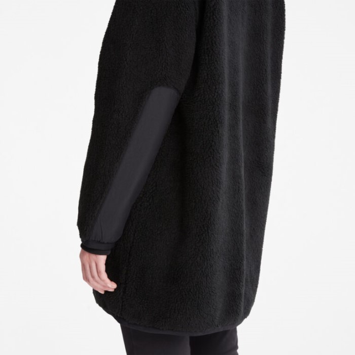 Lang Fleecejakke Til Kvinder Sort Timberland