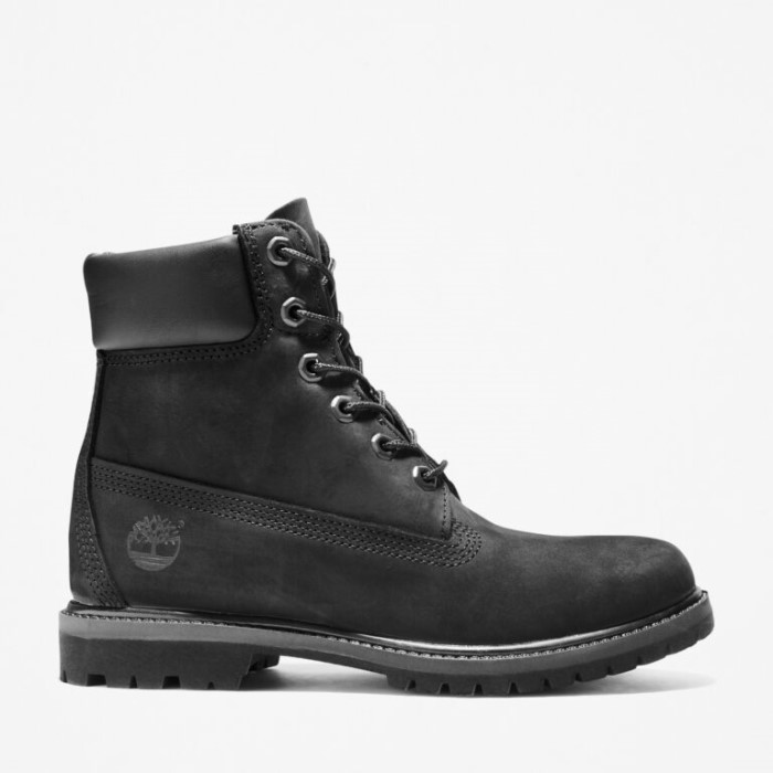 Dame Premium 6-tommer Vandtætte Støvler Sort Nubuck Timberland
