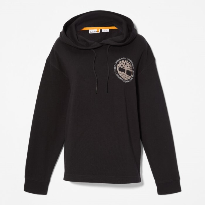 Hættetrøje Med Afslappet Pasform Til Kvinder Sort Timberland